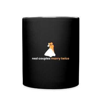real couples marry twice - Full Colour Mug - black - Front