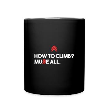 Wie klettert man? Alle stummschalten. - Tasse einfarbig - Schwarz - Vorne