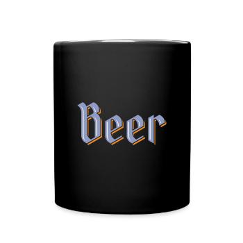 Beer - Tasse einfarbig - Schwarz - Vorne