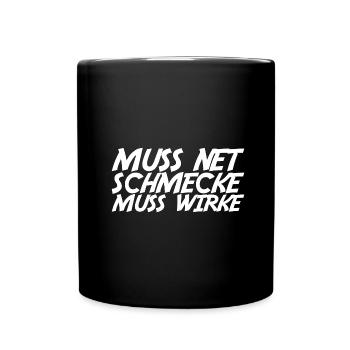 Bodybuilding Spruch hessisch Hessen Geschenk - Tasse einfarbig - Schwarz - Vorne