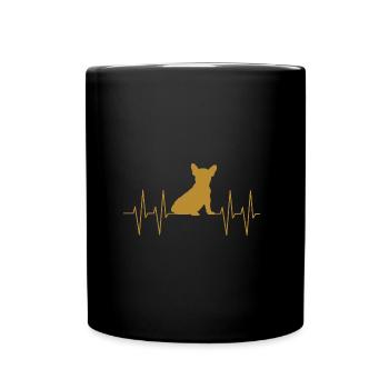 French Bulldog I love Frenchies - Full Colour Mug - black - Front