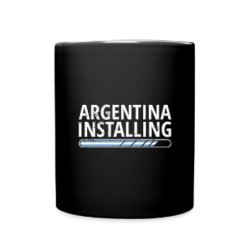 Drapeau de l’Argentine Amérique du Sud Drapeau de l’Argentine - Mug uni - noir - Devant