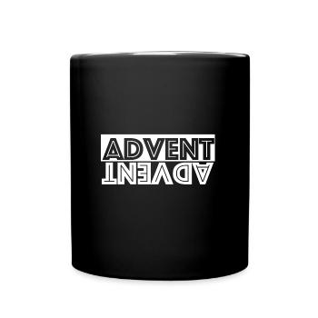 Advent | Weihnachten, Weihnachtsgeschenk, feiern - Tasse einfarbig - Schwarz - Vorne