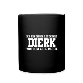 Dierk Name Design - Tasse einfarbig - Schwarz - Vorne
