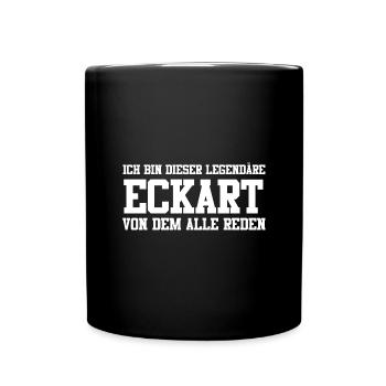 Eckart Name Design - Tasse einfarbig - Schwarz - Vorne