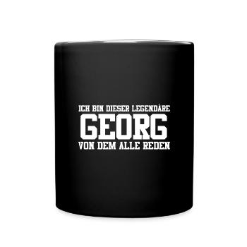 Georg Name Design - Tasse einfarbig - Schwarz - Vorne