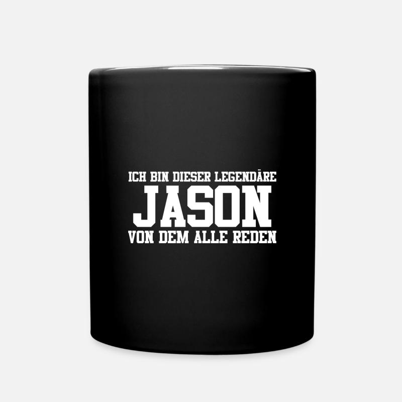 Jason Name Design - Tasse einfarbig - Schwarz