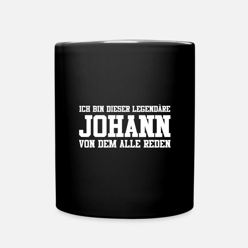 Johann Name Design - Tasse einfarbig - Schwarz