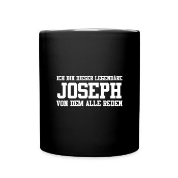 Joseph Name Design - Tasse einfarbig - Schwarz - Vorne