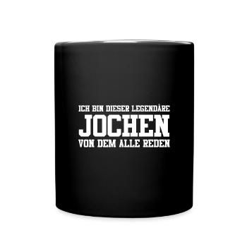 Jochen Name Design - Tasse einfarbig - Schwarz - Vorne