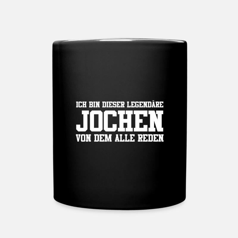 Jochen Name Design - Tasse einfarbig - Schwarz