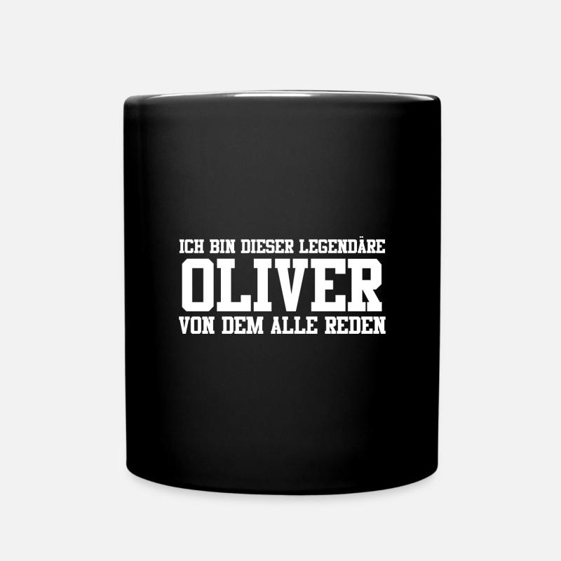Oliver Name Design - Tasse einfarbig - Schwarz