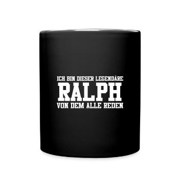 Ralph Name Design - Tasse einfarbig - Schwarz - Vorne