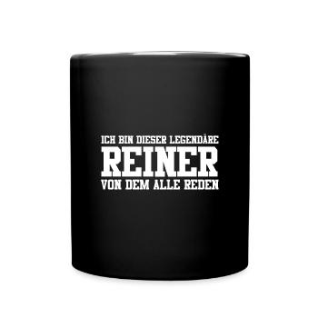 Reiner Name Design - Tasse einfarbig - Schwarz - Vorne
