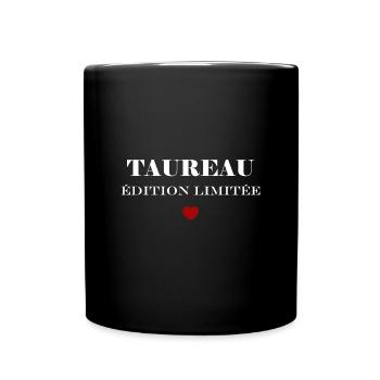 Taureau - Mug uni - noir - Devant