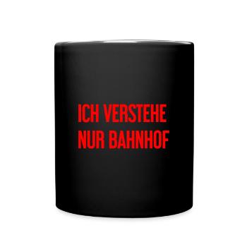 I only understand train station - Full Colour Mug - black - Front