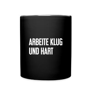 Work Smart And Hard – Success Motto For Doers - Full Colour Mug - black - Front