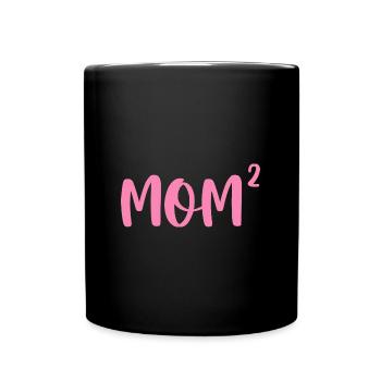 Maman Carrée De Deux Maman De Deux Femmes Maman Carrée - Mug uni - noir - Devant