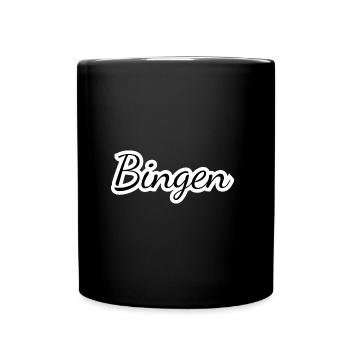 Bingen - Textdesign mit Stadtnamen - Tasse einfarbig - Schwarz - Vorne