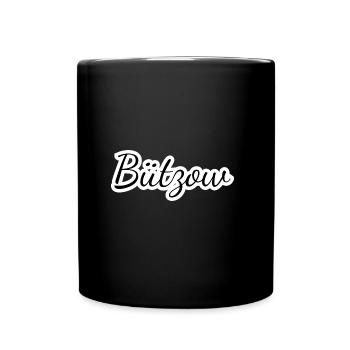 Bützow - Textdesign mit Stadtnamen - Tasse einfarbig - Schwarz - Vorne