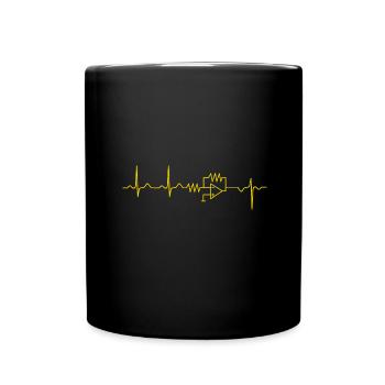 Electrical Engineering Heartbeat Inverter Engineer - Full Colour Mug - black - Front