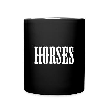 Horses - Tasse einfarbig - Schwarz - Vorne