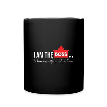 Je suis le patron sans ma femme - Mug uni - noir - Devant