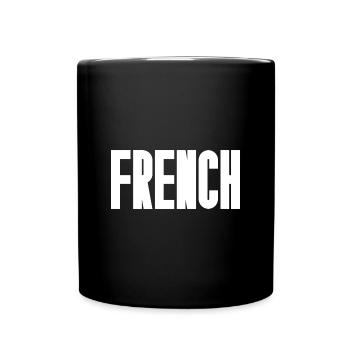 French - Full Colour Mug - black - Front