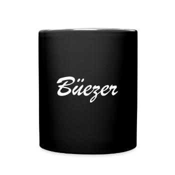 Büezer | Arbeiter, Schweiz, Schweizerdeutsch - Tasse einfarbig - Schwarz - Vorne