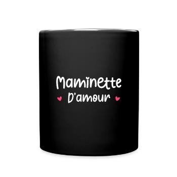 Maminette d'amour - Mug uni - noir - Devant