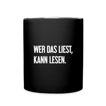 If you read this, you can read. - Full Colour Mug - black - Front