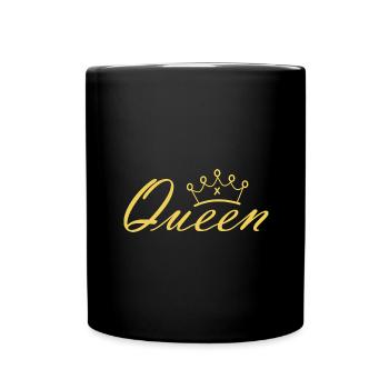 King - Queen Gift Gift Idea - Full Colour Mug - black - Front