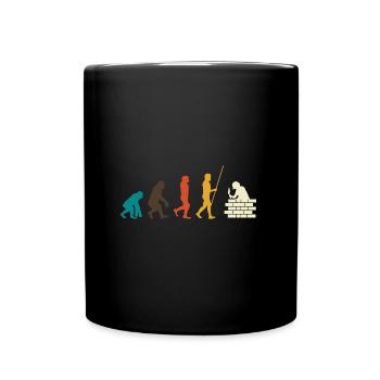 Maurer Evolution Artisans du bâtiment Cadeau - Mug uni - noir - Devant