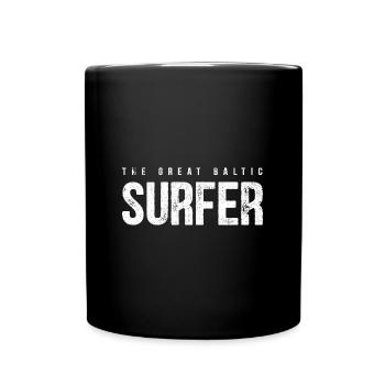 SURFER BALTIC SEA LAKE HOLIDAY SURFING KITE SAYING MOTIF - Full Colour Mug - black - Front