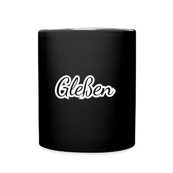 Gleßen - Textdesign mit Stadtnamen - Tasse einfarbig - Schwarz - Vorne