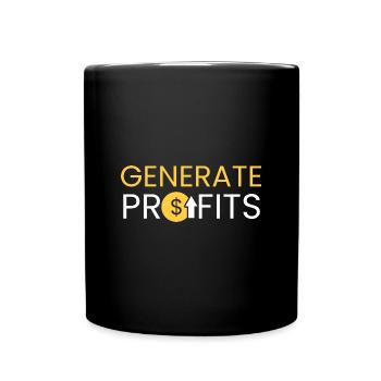 Generate profits - Full Colour Mug - black - Front