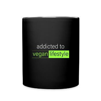 accro au mode de vie végétalien - Mug uni - noir - Devant