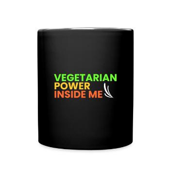 le pouvoir végétarien en moi - Mug uni - noir - Devant