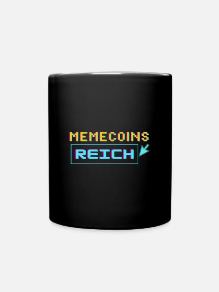 memecoins -> reich - Tasse einfarbig - Schwarz
