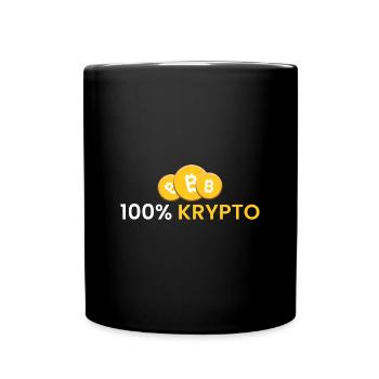 100% Crypto - Full Colour Mug - black - Front