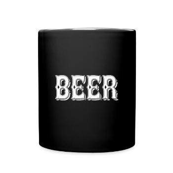 Beer - Tasse einfarbig - Schwarz - Vorne