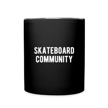 Skateboard Community - Full Colour Mug - black - Front