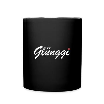 Glünggi | Schweiz, Schweizerdeutsch, Dialekt - Tasse einfarbig - Schwarz - Vorne