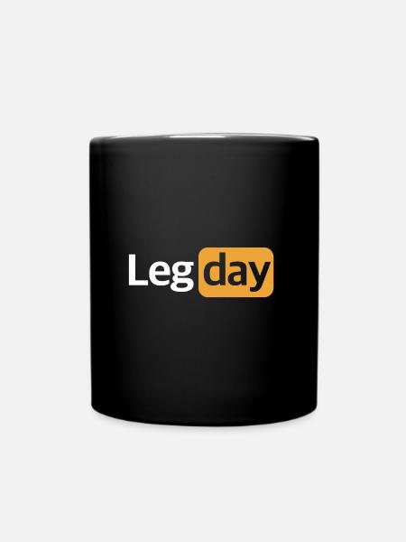 Jour de l’étape | Jambes, Fitness, Musculation, Entraînement - Mug uni - noir
