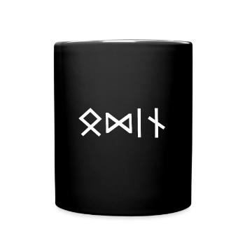 Odin | Vikinger, Thor, Kino, Film, lustige Sprüche - Tasse einfarbig - Schwarz - Vorne