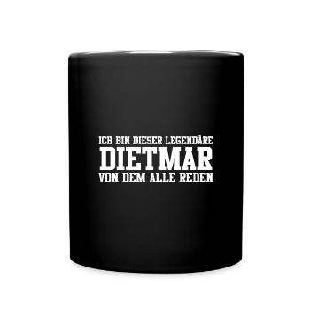 Dietmar Name Design - Tasse einfarbig - Schwarz - Vorne