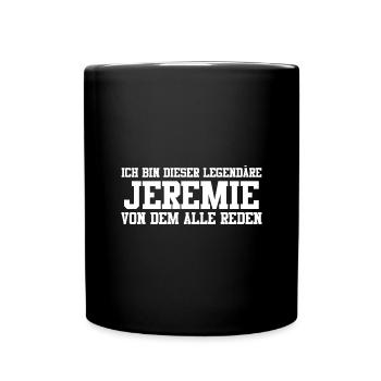 Jeremie Name Design - Tasse einfarbig - Schwarz - Vorne