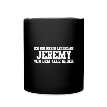 Jeremy Name Design - Tasse einfarbig - Schwarz - Vorne