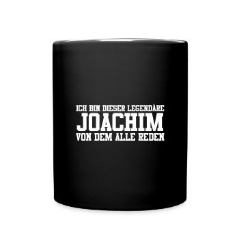 Joachim Name Design - Tasse einfarbig - Schwarz - Vorne