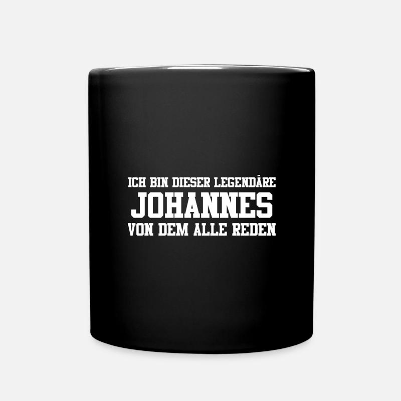 Johannes Name Design - Tasse einfarbig - Schwarz